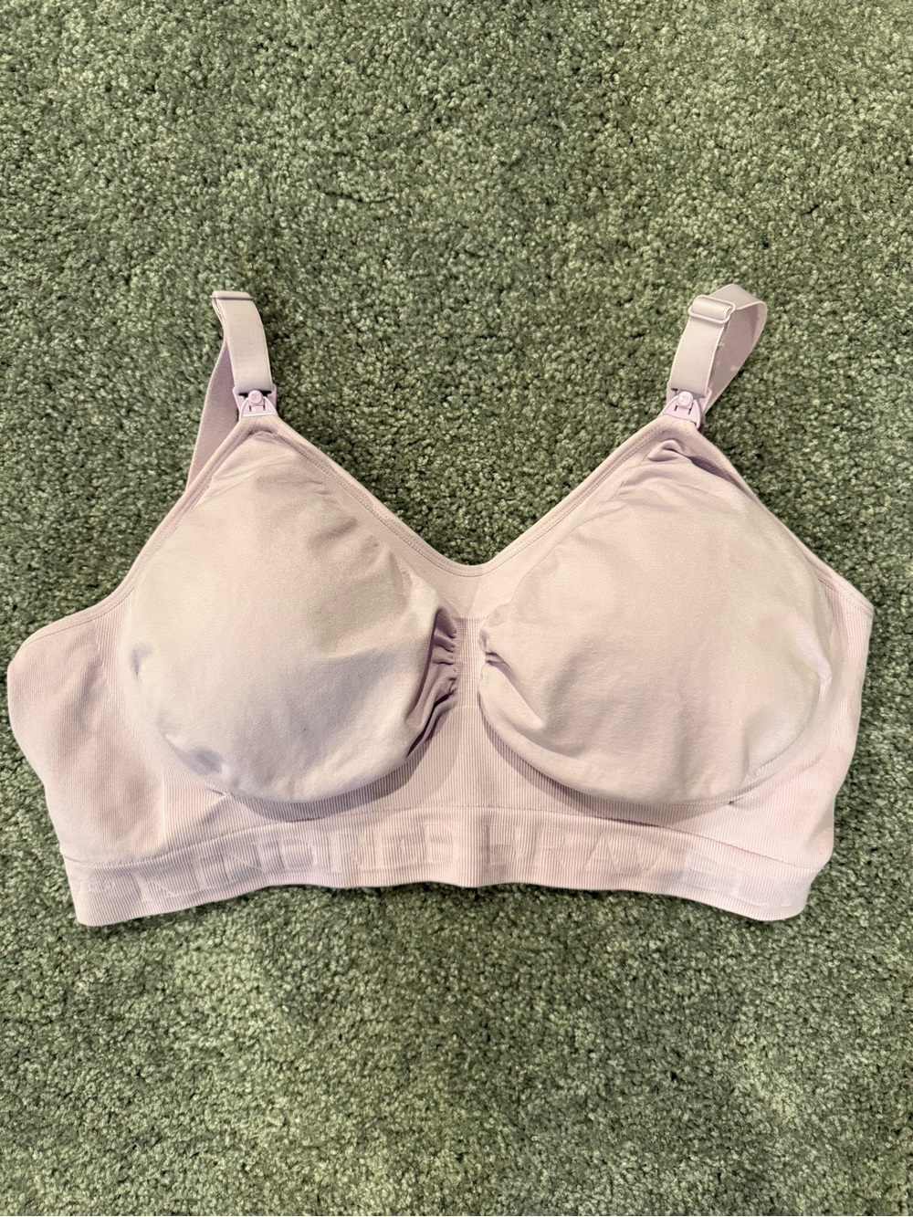 Soft Light Purple/Pink Seamless Wireless Nursing Bra NWOT